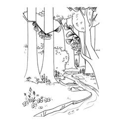 Раскраска: лес (природа) #157000 - Бесплатные раскраски для печати