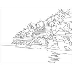 Раскраска: озеро (природа) #166099 - Бесплатные раскраски для печати