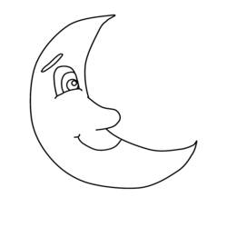 Раскраска: луна (природа) #155572 - Бесплатные раскраски для печати