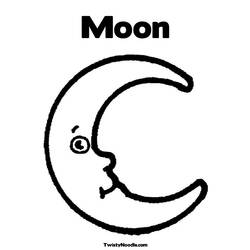 Раскраска: луна (природа) #155621 - Бесплатные раскраски для печати