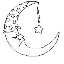 Раскраска: луна (природа) #155624 - Бесплатные раскраски для печати