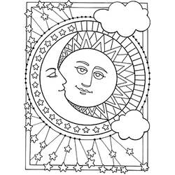 Раскраска: луна (природа) #155665 - Бесплатные раскраски для печати