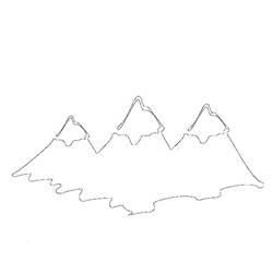 Раскраска: гора (природа) #156484 - Бесплатные раскраски для печати