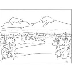 Раскраска: гора (природа) #156490 - Бесплатные раскраски для печати