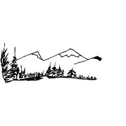 Раскраска: гора (природа) #156494 - Бесплатные раскраски для печати