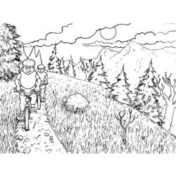 Раскраска: гора (природа) #156549 - Бесплатные раскраски для печати