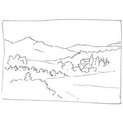 Раскраска: гора (природа) #156672 - Бесплатные раскраски для печати