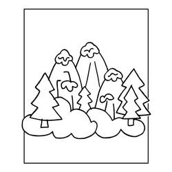 Раскраска: гора (природа) #156714 - Бесплатные раскраски для печати