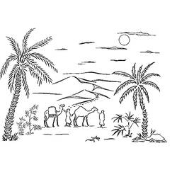 Раскраска: пальма (природа) #161118 - Бесплатные раскраски для печати