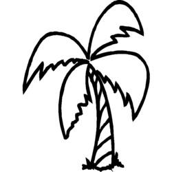 Раскраска: пальма (природа) #161128 - Бесплатные раскраски для печати