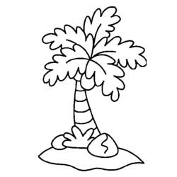 Раскраска: пальма (природа) #161156 - Бесплатные раскраски для печати