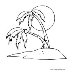 Раскраска: пальма (природа) #161182 - Бесплатные раскраски для печати