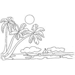 Раскраска: пальма (природа) #161199 - Бесплатные раскраски для печати