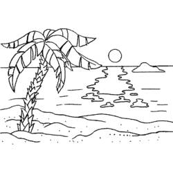 Раскраска: пальма (природа) #161210 - Бесплатные раскраски для печати