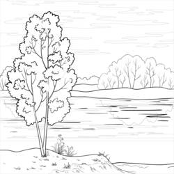 Раскраска: река (природа) #159269 - Бесплатные раскраски для печати