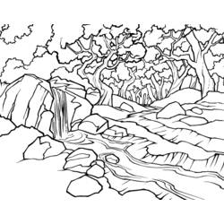 Раскраска: река (природа) #159273 - Бесплатные раскраски для печати