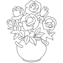 Раскраска: розы (природа) #161887 - Бесплатные раскраски для печати
