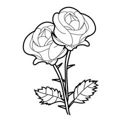 Раскраска: розы (природа) #161890 - Бесплатные раскраски для печати
