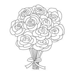 Раскраска: розы (природа) #161892 - Бесплатные раскраски для печати