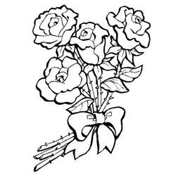 Раскраска: розы (природа) #162015 - Бесплатные раскраски для печати