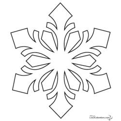 Раскраски: снежинка - Бесплатные раскраски для печати