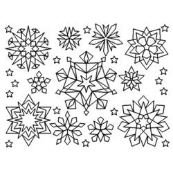 Раскраска: снежинка (природа) #160464 - Бесплатные раскраски для печати