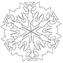 Раскраска: снежинка (природа) #160510 - Бесплатные раскраски для печати