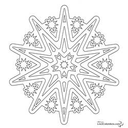 Раскраска: снежинка (природа) #160619 - Бесплатные раскраски для печати