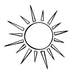 Раскраска: солнце (природа) #157905 - Бесплатные раскраски для печати