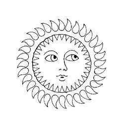 Раскраска: солнце (природа) #157941 - Бесплатные раскраски для печати