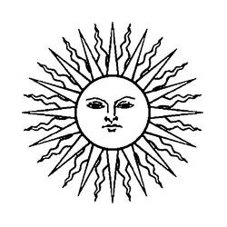 Раскраска: солнце (природа) #157958 - Бесплатные раскраски для печати