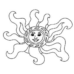 Раскраска: солнце (природа) #158020 - Бесплатные раскраски для печати