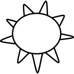 Раскраска: солнце (природа) #158021 - Бесплатные раскраски для печати