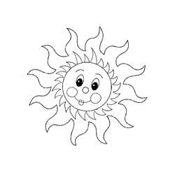 Раскраска: солнце (природа) #158082 - Бесплатные раскраски для печати