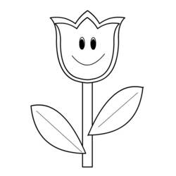 Раскраска: тюльпан (природа) #161644 - Бесплатные раскраски для печати