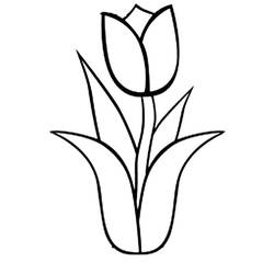 Раскраски: тюльпан - Бесплатные раскраски для печати