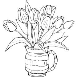 Раскраска: тюльпан (природа) #161653 - Бесплатные раскраски для печати