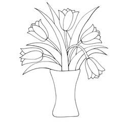 Раскраска: тюльпан (природа) #161654 - Бесплатные раскраски для печати