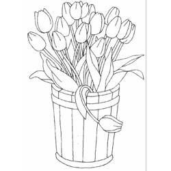 Раскраска: тюльпан (природа) #161666 - Бесплатные раскраски для печати