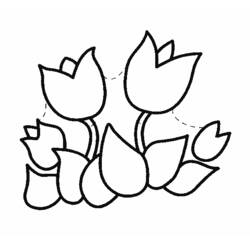 Раскраска: тюльпан (природа) #161676 - Бесплатные раскраски для печати