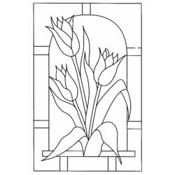 Раскраска: тюльпан (природа) #161685 - Бесплатные раскраски для печати