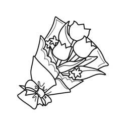 Раскраска: тюльпан (природа) #161719 - Бесплатные раскраски для печати