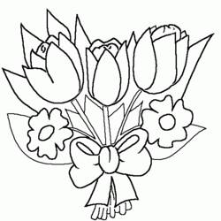 Раскраска: тюльпан (природа) #161743 - Бесплатные раскраски для печати