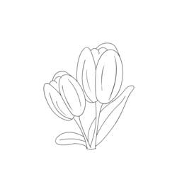Раскраска: тюльпан (природа) #161756 - Бесплатные раскраски для печати