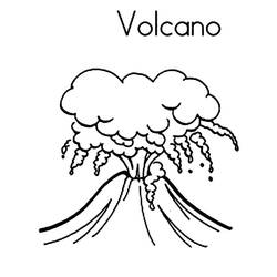 Раскраска: вулкан (природа) #166572 - Бесплатные раскраски для печати