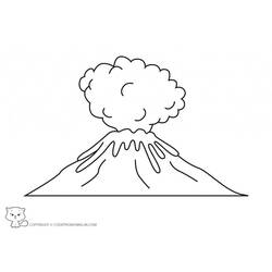Раскраска: вулкан (природа) #166573 - Бесплатные раскраски для печати