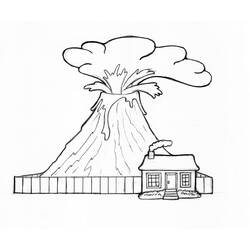 Раскраска: вулкан (природа) #166574 - Бесплатные раскраски для печати