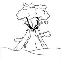 Раскраска: вулкан (природа) #166575 - Бесплатные раскраски для печати