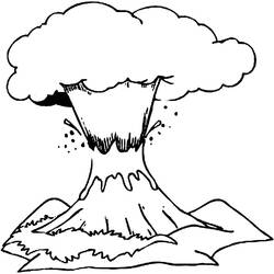 Раскраска: вулкан (природа) #166579 - Бесплатные раскраски для печати