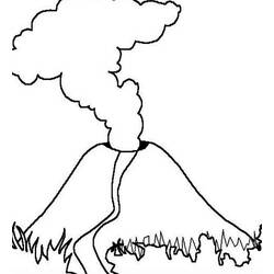 Раскраска: вулкан (природа) #166596 - Бесплатные раскраски для печати